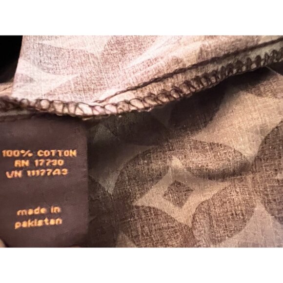 Vintage SAMI HAYEK Pillowcase Set STANDARD 100% Cotton Chocolate Brown Geometric - Picture 9 of 10